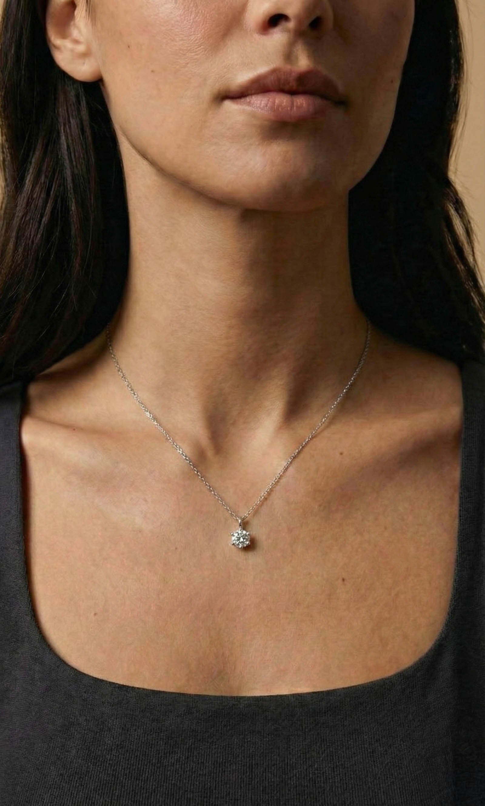 moissaniet hanger | Rond | zilver