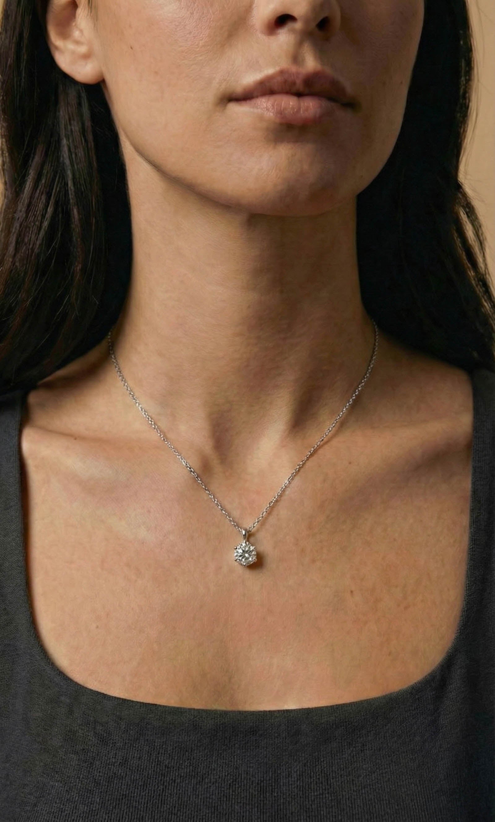 moissaniet hanger | Rond | zilver