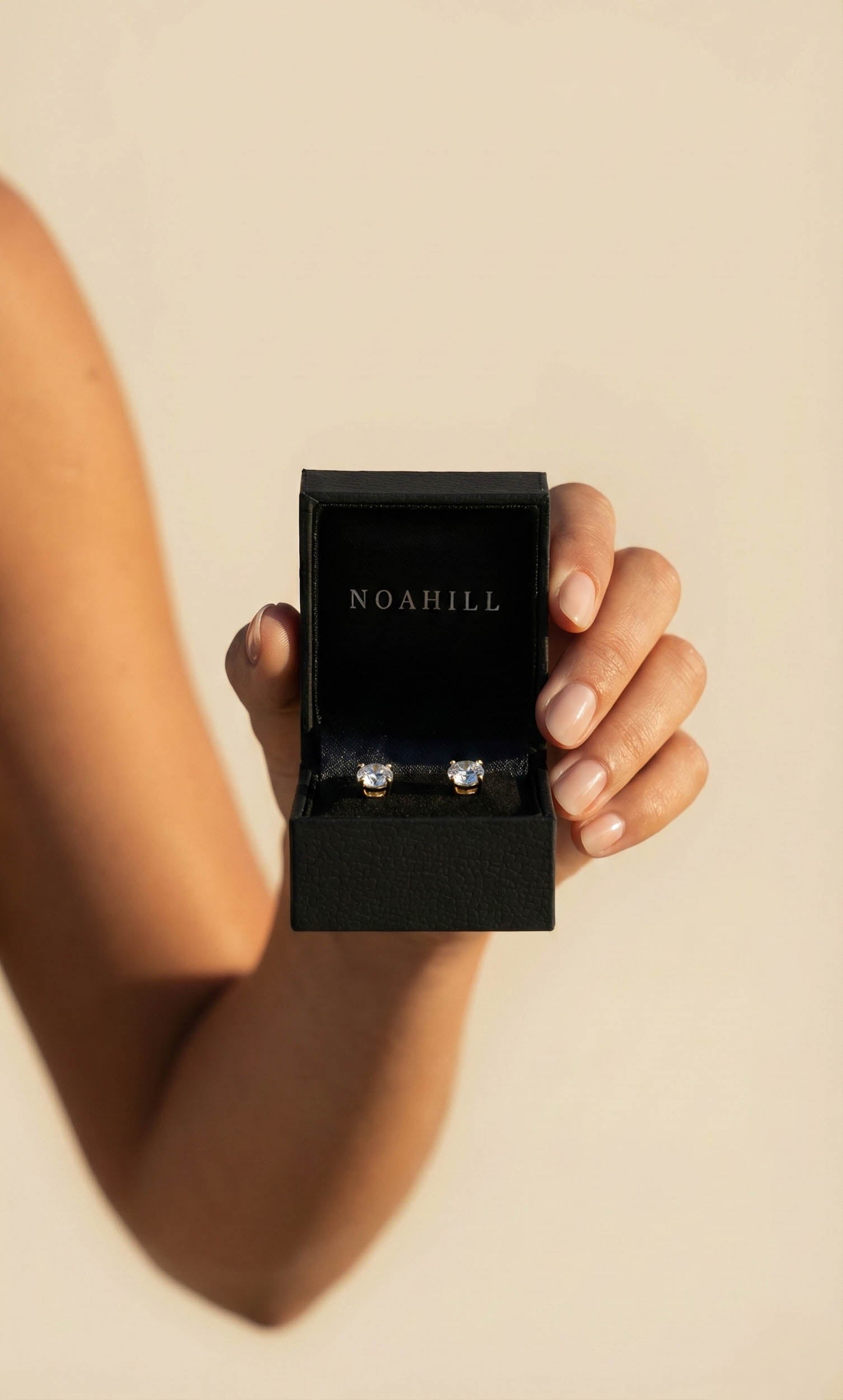 Moissaniet oorbellen | Rond | Goud