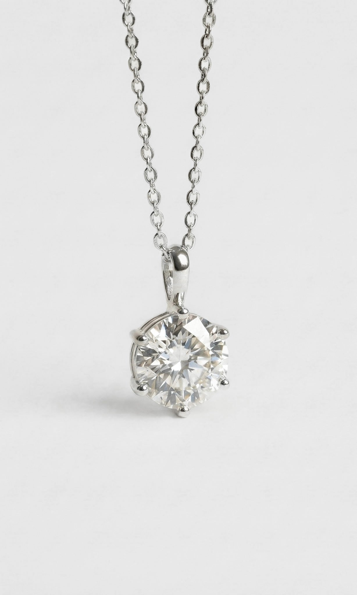 moissaniet hanger | Rond | zilver