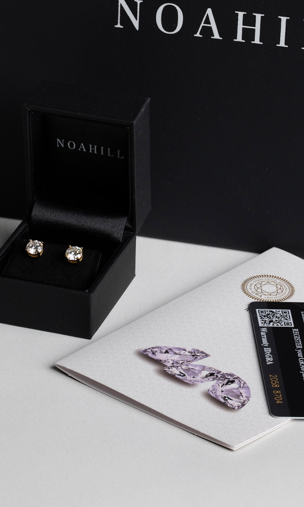 Moissaniet oorbellen | Rond | Goud