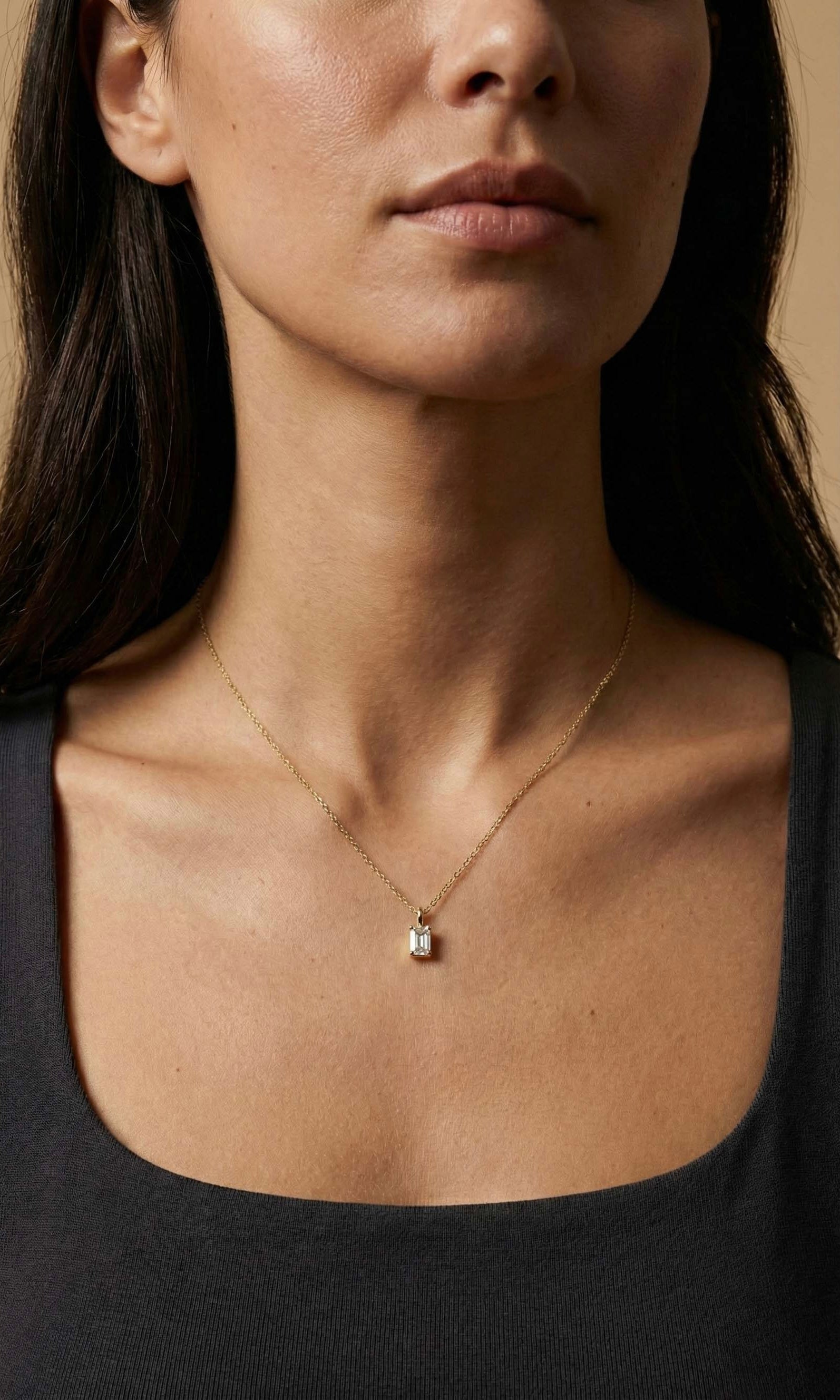 moissaniet hanger | Emerald | Goud