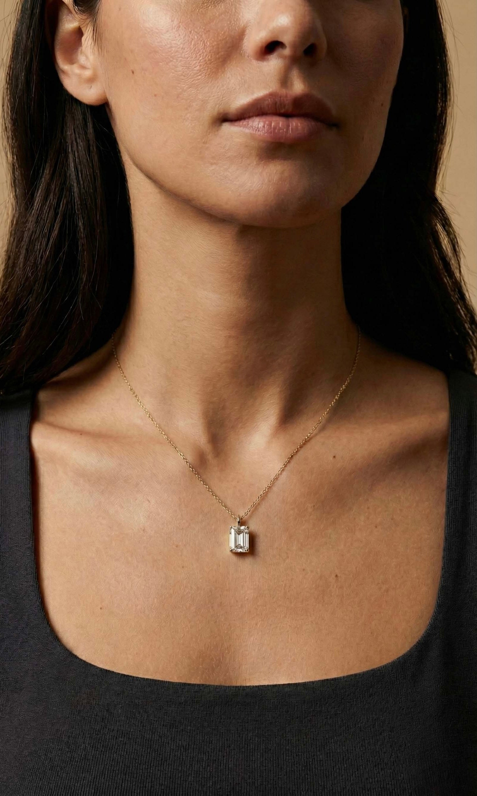 moissaniet hanger | Emerald | Goud