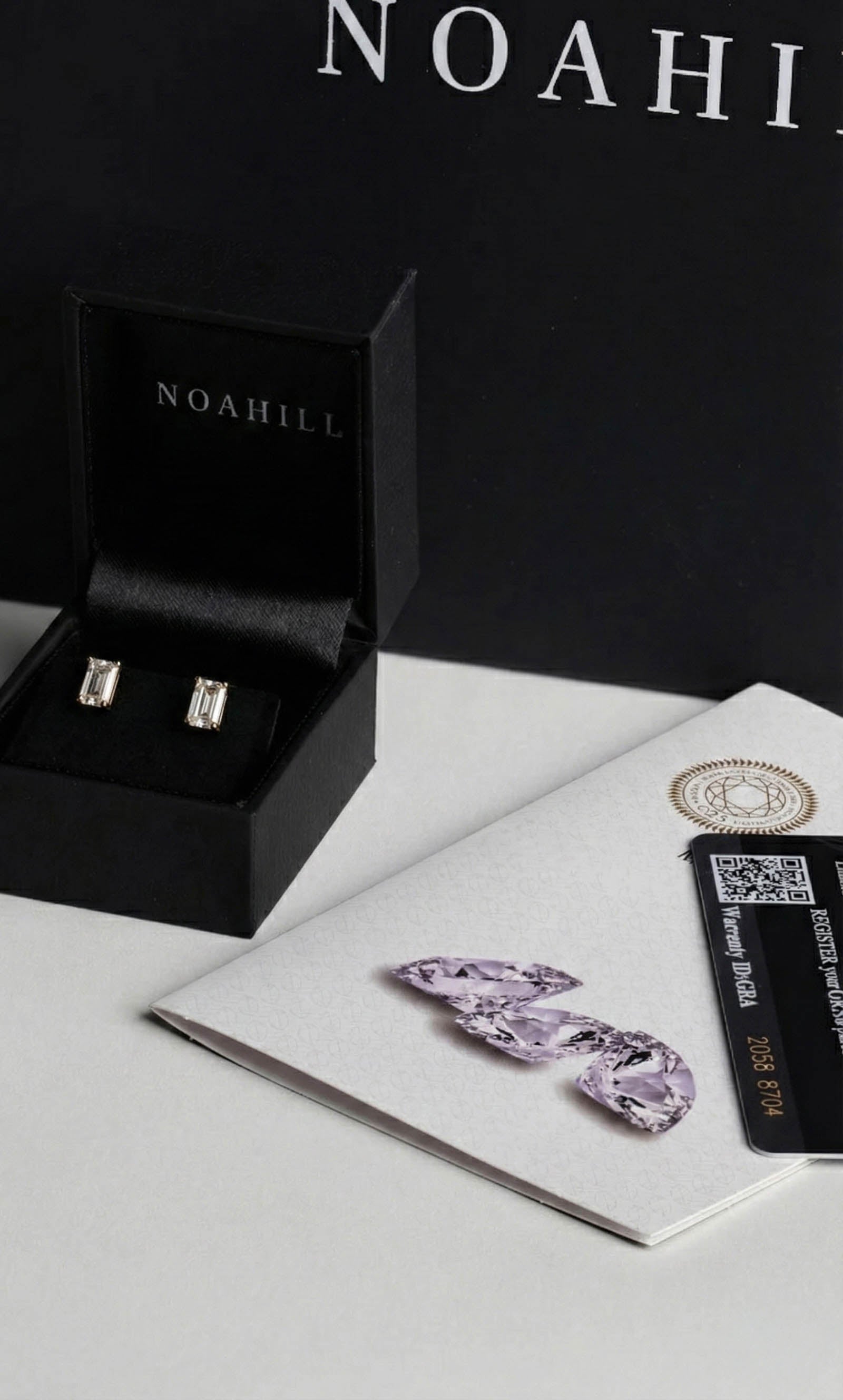 Moissaniet Oorbellen Emerald in Zilver