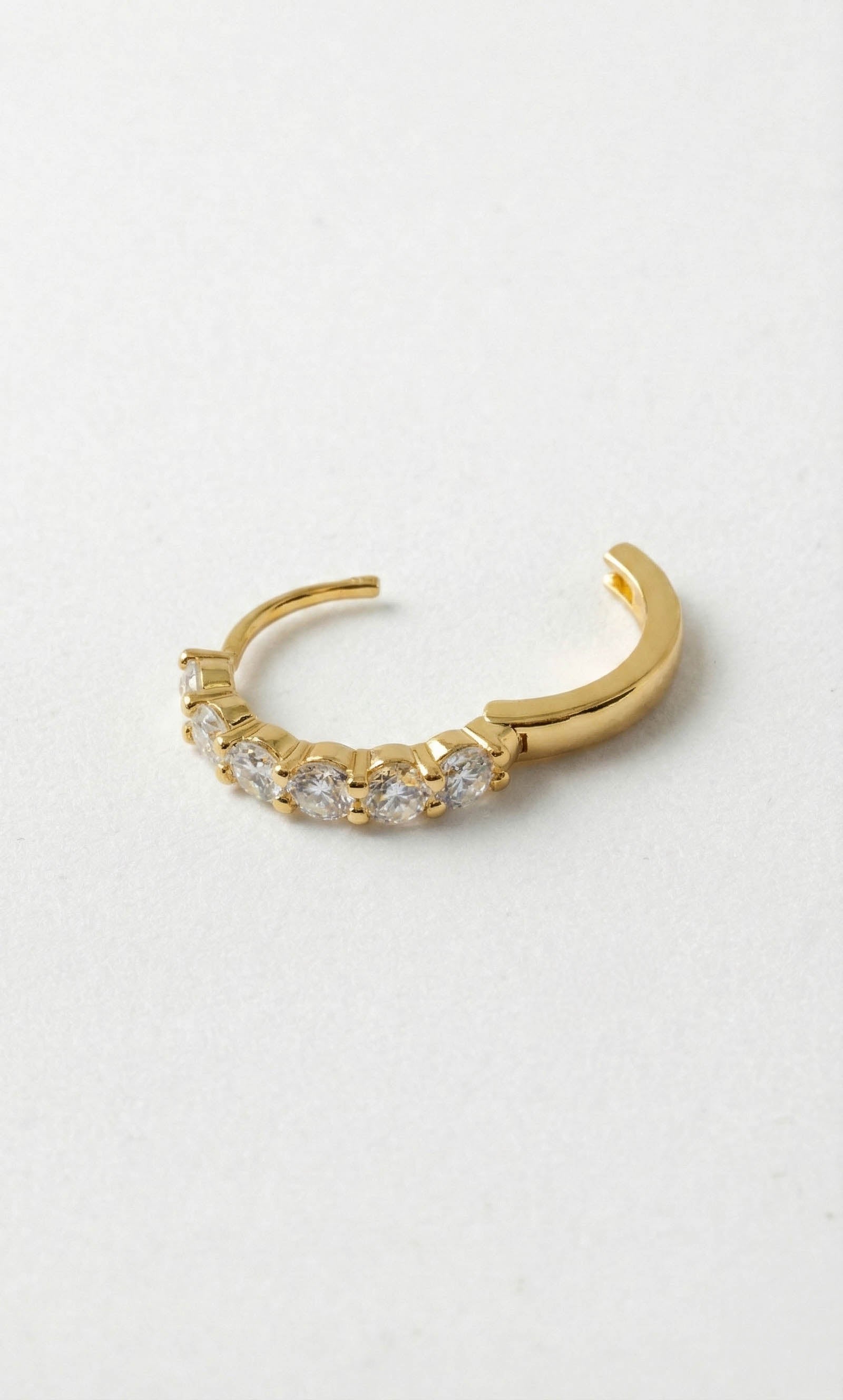 Moissaniet oorbellen | hoops | goud