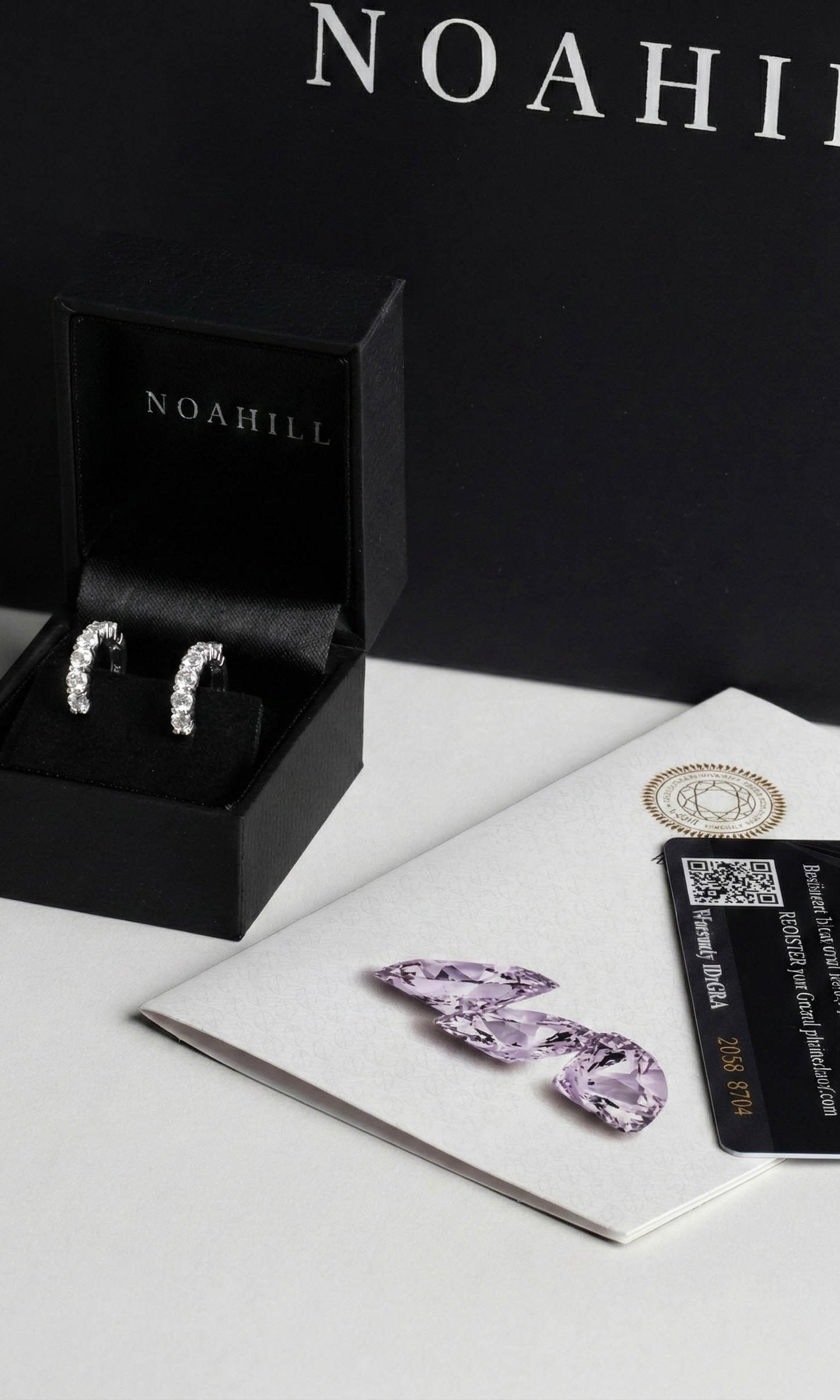 Moissaniet oorbellen | hoops | zilver