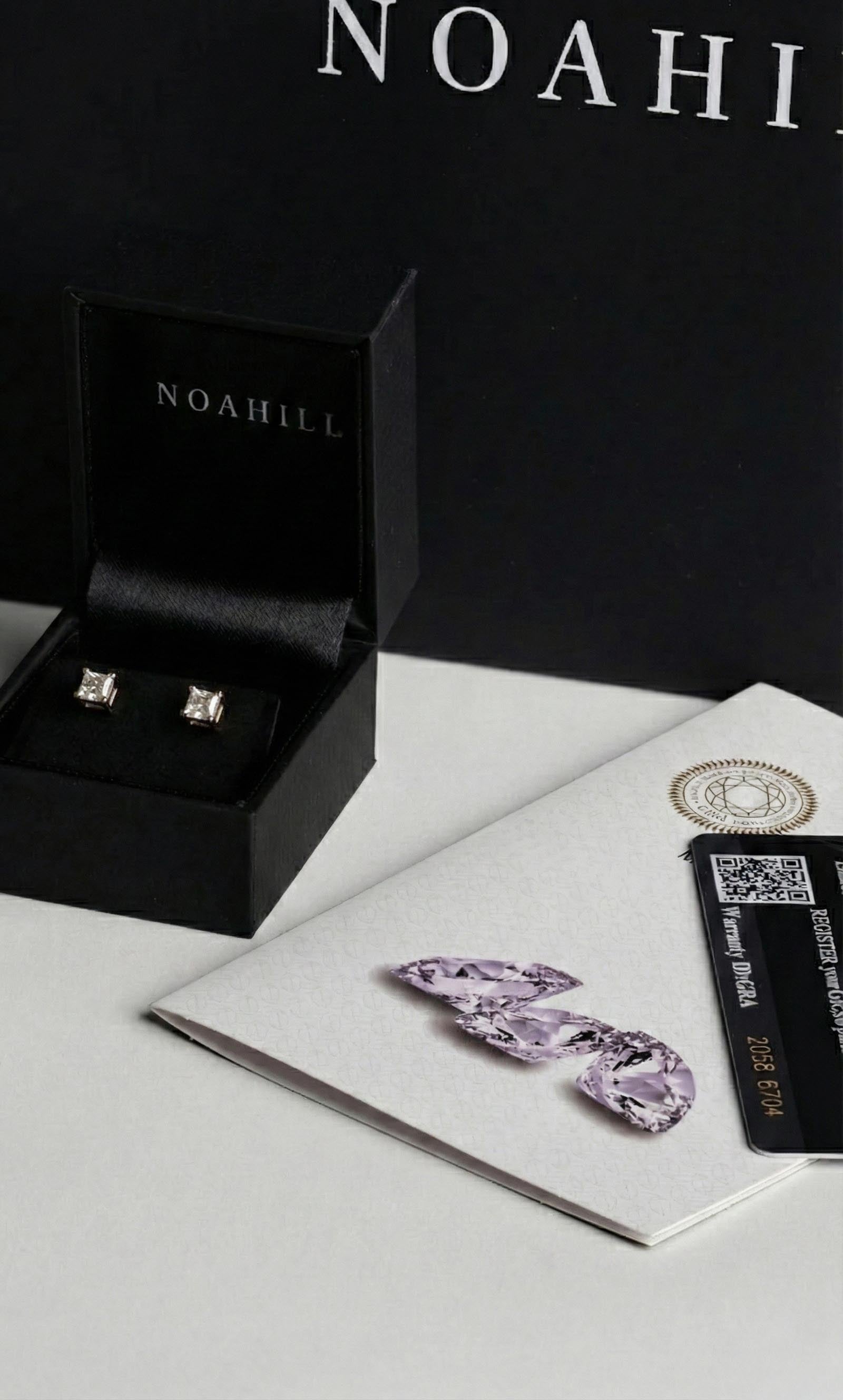 Moissaniet Oorbellen Princess in Zilver