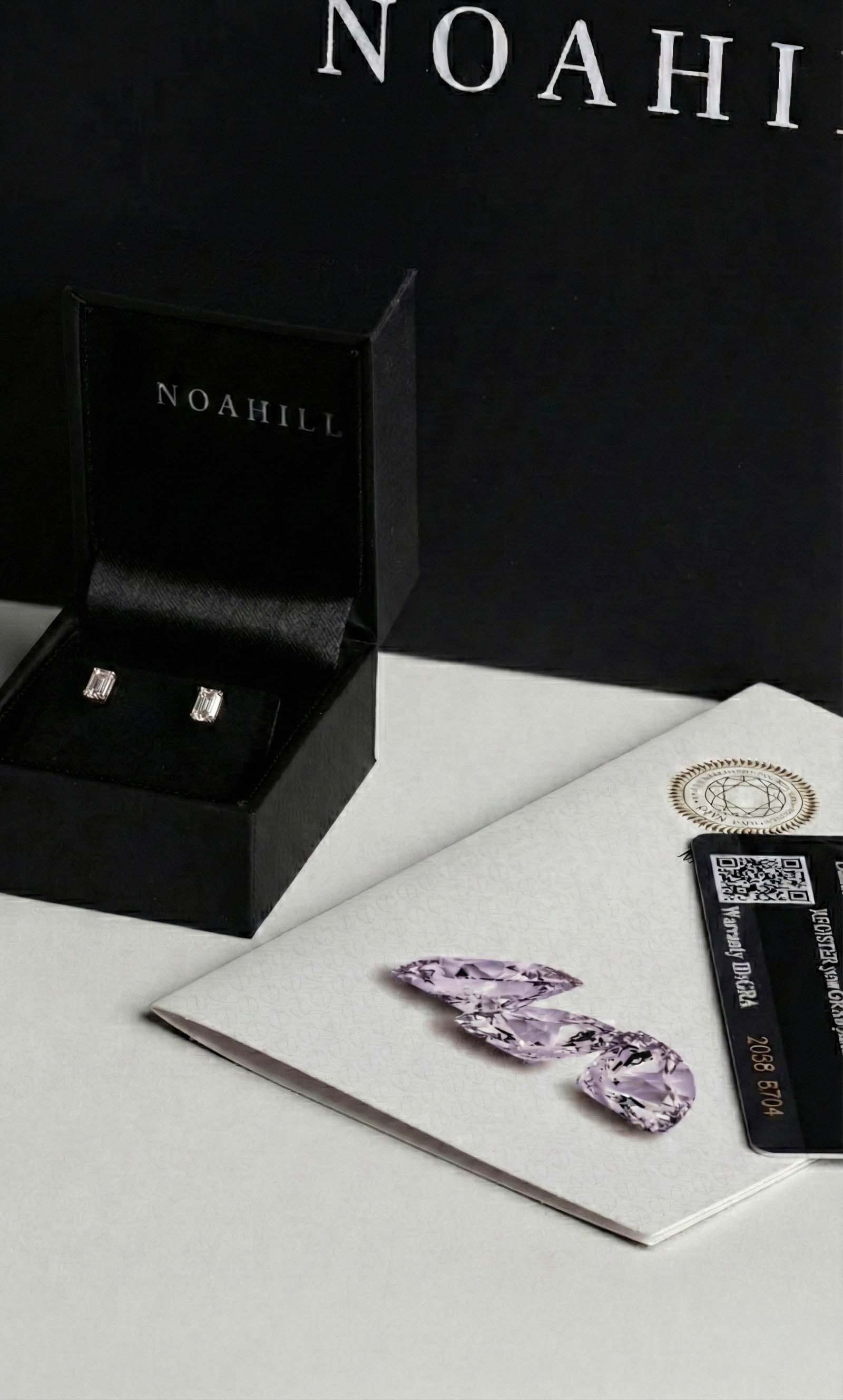 Moissaniet Oorbellen Emerald in Zilver