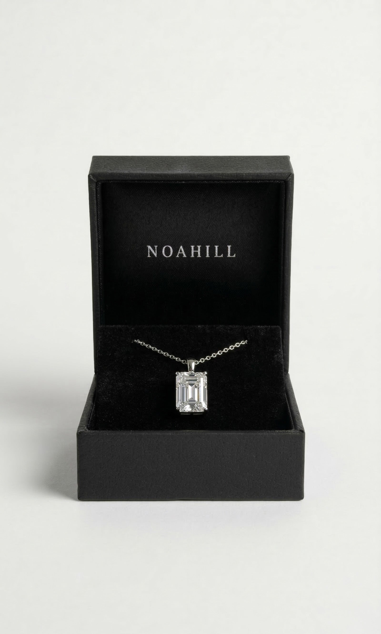 Moissaniet Hanger Emerald in Zilver